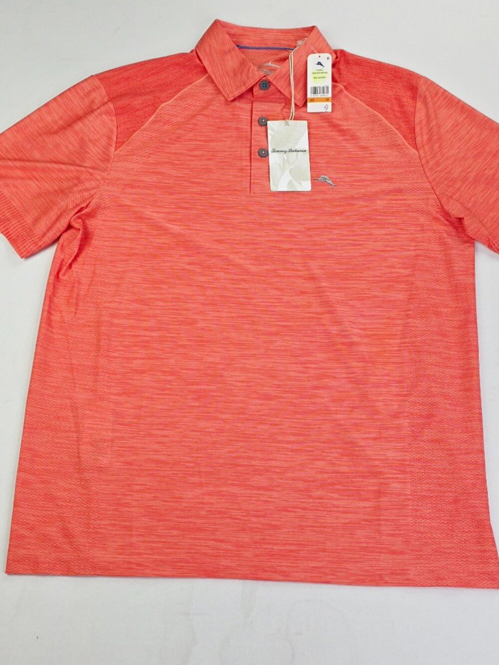Tommy Bahama Island Zone Mens Size Small Orange Short Sleeve Chest Logo Polo NWT